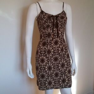 My Michelle Brown and Cream Midi Dress